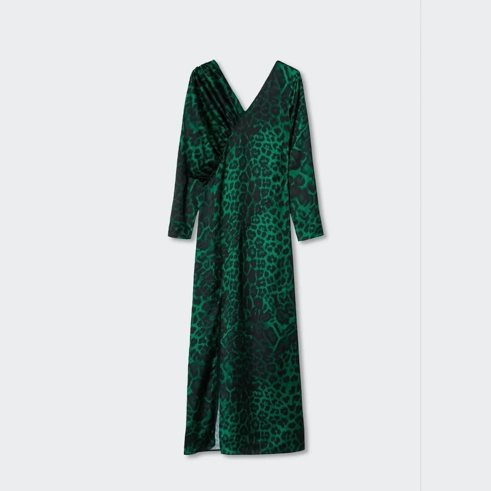 Mango Animal-print fluid dress - Picture 7 of 7